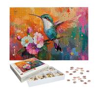 Puzzle 1000 Pièces Fleur, Puzzle 1000 Pièces Adultes et Enfants, Puzzles Bois avec Une Boîte d'emballage Exquise, Jeu Éducatif Puzzles Animal, Decoration Maison, Cadeau Femme, Cadeau Homme, -8931