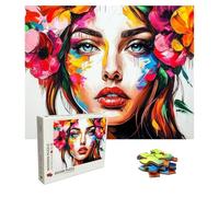 Puzzle 1000 Pièces Fleur, Puzzle Adulte Bois, Impossible Classique Jigsaw Puzzles Beauté, Jeu D'adresse pour Toute la Famille, Puzzles Coloré Jeu de Ponte, Magnifique Decoration 75 X 50 cm 8p-290
