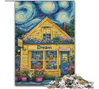 Puzzle 1000 pièces Fleur WGLSPT sous Le Ciel Nocturne Puzzles pour Adultes 1000 pièces Soirée de Jeux en Famille, Décoration intérieure et Cadeau d'entraînement cérébral (Taille 50x75cm)