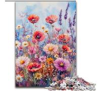 Puzzle 1000 pièces Fleurs aquarelles pour Adultes, Cadeaux, Jeu intellectuel, Collection d'artistes, Beaux-Arts (50x75cm)