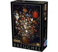 Puzzle 1000 pièces : Fleurs dans un vase, Pieter Brueghel DToys G
