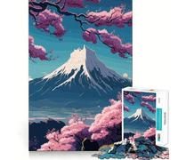 Puzzle 1000 pièces Fleurs de Cerisier Art Japonais Découpe Lisse Jeu créatif Jouet Détendant Cadeau de Noël (50x75cm)