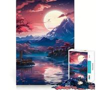 Puzzle 1000 pièces Fleurs de Cerisier Art Japonais Découpe précise Jeu de logique Jeu Facile Cadeau Artistique de Noël (50x75cm)