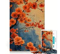 Puzzle 1000 pièces Fleurs de Cerisier Japon Découpe précise Art Jeu de logique et de réflexion Jeu Calme Activité d'anniversaire (50x75cm)