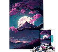 Puzzle 1000 pièces Fleurs de Cerisier Japon Jeu Magique Familial Défi cérébral Jouet addictif pour Les Jeux Cadeau d'anniversaire (Dimensions 38x26cm)