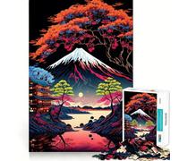 Puzzle 1000 pièces Fleurs de Cerisier Japon Magie Découpe précise Art Jeu de Construction Jeu de détente Jeu d'anniversaire Amusant (50x75cm)