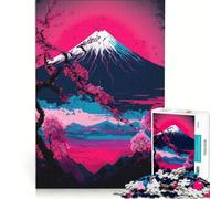 Puzzle 1000 pièces Fleurs de Cerisier Japon Magie, Jeu de réflexion, Cadeau d'anniversaire, avec des pièces de Formes aléatoires Parfaitement emboîtables 50x75cm