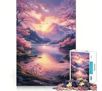 Puzzle 1000 pièces Fleurs de Cerisier Sérénité Découpe précise,Jeu créatif et intellectuel,Moment de détente,Cadeau d'anniversaire (50x75cm)