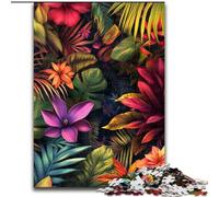 Puzzle 1000 pièces Fleurs de forêt Tropicale en Carton, Jeu Familial interactif, adapté aux 14 Ans et Plus, Taille 38x26cm, Jeu de réflexion pour Adolescents, Cadeau de Vacances idéal