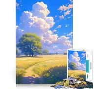 Puzzle 1000 pièces Fleurs du Ciel champêtre pour Adultes renforce la mémoire, apaise l’Esprit, qualité supérieure, Surprise chaleureuse (38x52cm)