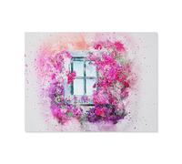 Puzzle 1000 Pièces，Fleurs et fenêtres，Jouet Éducatif Anti-Stress Intellectuel（75x50cm）-K40