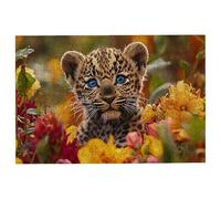 Puzzle 1000 Pieces Fleurs, Puzzle 1000 Pièces Adultes Léopard, Puzzles Classiques Jeux Educatifs pour Activité Familiale, Qualité Supérieure Puzzles en Bois avec Boite pour Cadeau Femme, Decor -2084