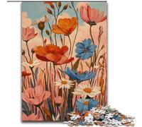Puzzle 1000 pièces Fleurs Sauvages Été, idéal pour Les Adolescents, Les Liens familiaux, Les Casse-têtes et Les décorations d'intérieur DIY (Taille 50x75cm)