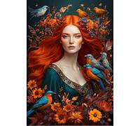 Bluebird Puzzle - Flora, Soul of Nature Collection, Puzzle 1000 Pièces - Représentation Fantastique et Allégorique - Fabriqué en France