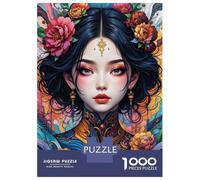 Puzzle 1000 Pièces Floral Fantasy Portrait Puzzles pour Adolescents Course De Vitesse Manuelle Activités Amusantes À La Maison Jeu Stimulant Et Jeu en Famille 70x50cm/1000pcs