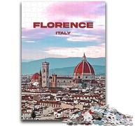 Puzzle 1000 pièces Florence City Italie Voyage pour Adultes et Adolescents, Cadeau d'anniversaire pour Tuer Le Temps, Cadeaux, décoration Murale pour 14 Ans et Plus (50x75cm)