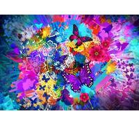 Puzzle 1000 pièces - Flowers and Butterflies