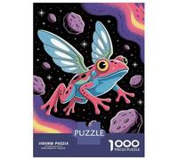 Puzzle 1000 Pièces Flying Frog in Space Puzzle Adulte, Casse-tête, Découpe De Précision, Cadeau Unique pour Anniversaire Et Noël 70x50cm/1000pcs