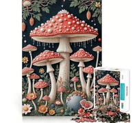 Puzzle 1000 pièces Forêt de Champignons Fantastique pour Adultes 50x75cm Renforce la mémoire, se détend et s'amuse pour Les fêtes