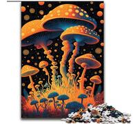 Puzzle 1000 pièces Forêt de Champignons psychédéliques en Bois, pour Les Parents, Les Amoureux et Les Amis - 14 Ans et Plus 50x75cm Activité de Jeu familiale captivante