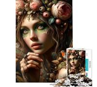 Puzzle 1000 pièces Forêt de fées Portrait Défi éducatif Amusant et Humoristique Décoration Murale pour Les 14 Ans et Plus (50x75cm)
