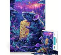 Puzzle 1000 pièces Forêt Fantastique de Fromage et Souris pour Adolescents, idéal pour renforcer la mémoire, se détendre à la Maison, Bords Nets, Cadeau précieux (50x75cm)