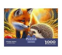 Puzzle 1000 PièCes FoxAdulte Jeu Éducatif Défi Jouet Animal Theme Le Cadeau Parfait pour La Famille Et Les Amis Adultes Enfants 70x50cm/1000pcs