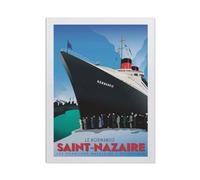 Puzzle 1000 Pièces，France, Saint-Nazaire，Adultes Uniques en Bois 1000 Puzzles, Enfants Éducatifs Famille Jouets Intéressants（75x50cm）-BO75