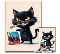 Puzzle 1000 pièces : Frénésie féline Artistique Puzzle Impossible pour Adultes Jeu de réflexion interactif en Famille adapté aux Enfants de 14 Ans 1000 pièces (75 x 50 cm)