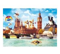 Trefl, Puzzle, Hunde in London, 1000 Teile, Funny Cities, Premium Quality, für Erwachsene und Kinder AB 12 Jahren