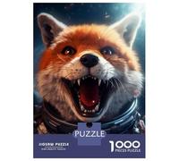 Puzzle 1000 Pièces Funny Space Fox Puzzle pour Adultes - Jeu De Réflexion - Décoration Parfaite - Cadeaux Uniques pour Anniversaires Et Noël 70x50cm/1000pcs