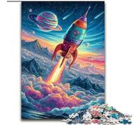 Puzzle 1000 pièces Fusée en Mouvement pour Adultes et Adolescents, pour Un Moment de détente et de Partage, pour Un Amour de Couple Plus Intense (26x38cm)