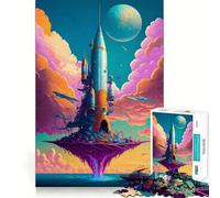 Puzzle 1000 pièces Fusée et Mer Un Jeu passionnant pour stimuler Le Cerveau,des pièces précises et Un Passe-Temps captivant pour Les Moments de détente (50x75cm)