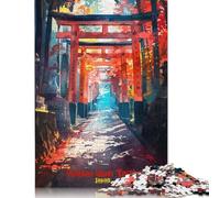 Puzzle 1000 pièces Fushimi Inari Taisha Art pour Adultes, Puzzle de difficulté, Jeu éducatif, Jouet, Cadeaux de Noël (38 x 26 cm)