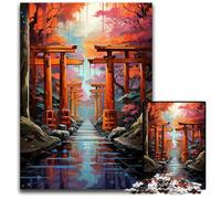 Puzzle 1000 pièces Fushimi Inari Taisha Shrine est Un Puzzle coloré pour Adultes décoration dintérieur Jeu de réflexion pour Adolescents et Interaction familiale 1000 pièces (38 x 26 cm)