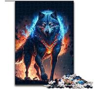 Puzzle 1000 pièces Galactic Art Wolf, Puzzle 1000 pièces pour Adultes, Casse-tête Stimulant pour Adolescents et familles (Taille 26x38cm)