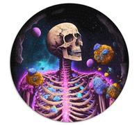 Puzzle 1000 pièces Galactic Skeleton Bloom, Puzzle en Carton pour Adultes, Casse-tête Stimulant pour Adolescents, soirée de Jeux en Famille Amusante 67,5 x 67,5 cm