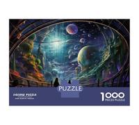 Puzzle 1000 Pièces Galactic View from Space Station Puzzles pour Adultes Améliore La Mémoire Interaction Parent-Enfant Casse-tête Jeux De Société 52x38cm/1000pcs