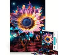 Puzzle 1000 pièces Galaxie Cosmique Tournesol pour Adultes, Jeu de logique et de résolution d'énigmes, Anti-Stress, découpe précise, liste de souhaits du Père Noël 38x52cm