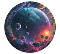 Puzzle 1000 pièces Galaxie des rêves Puzzle Rond 1000 pièces Activité éducative pour Les compétences cognitives Amélioration des compétences cognitives (Taille 67,5 x 67,5 cm)