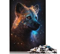 Puzzle 1000 pièces Galaxie Hyène Africaine Puzzles Puzzles en Bois pour Adultes Difficulté Jeu 1000pcs (75x50cm)