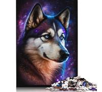 Puzzle 1000 pièces Galaxy Art Husky pour Adultes, Jeu éducatif en Papier pour Adolescents Adultes (1000 pièces, 75 x 50 cm)