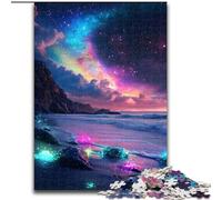 Puzzle 1000 pièces Galaxy Beach Night View Puzzle en Carton, pour Les Anniversaires, Les fêtes et la décoration intérieure 1000 pièces(26x38cm)