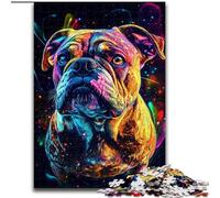 Puzzle 1000 pièces Galaxy Bulldog en Carton, Taille 26x38cm, idéal pour Les Adolescents, Les Liens familiaux, Les Casse-têtes et Les décorations d'intérieur DIY.