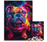 Puzzle 1000 pièces Galaxy Bulldog, Puzzle Difficile pour Adultes, décoration à Faire soi-même, défi cérébral, pour Adultes, Famille, Cadeau de Vacances 50x75cm/19,68x29,52 Pouces