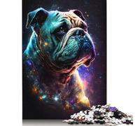 Puzzle 1000 pièces Galaxy Color Bulldog pour Adultes, Puzzle Familial en Bois, Jeu Anti-Stress pour Adultes de 18 Ans et Plus (1000 pièces, 75 x 50 cm)