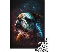 Puzzle 1000 pièces Galaxy Colour Bulldog pour Adultes, Cadeau d'halloween, Puzzles pour Adultes, décoration intérieure et Cadeaux Uniques, 1000 pièces (38 x 26 cm)