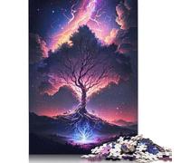 Puzzle 1000 pièces Galaxy Grand Tree pour Adultes, Puzzles en Papier, Jouets éducatifs, Cadeaux de Noël, 1000 pièces (75 x 50 cm)