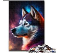 Puzzle 1000 pièces Galaxy Husky en Carton, avec Jeu interactif Familial, pour Les 14 Ans et Plus, 1000 pièces(26x38cm)