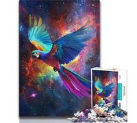 Puzzle 1000 pièces Galaxy Perroquet pour Adultes décoration Murale Artistique et idée Cadeau d'anniversaire pour Amis Bureau à Domicile (50x75cm)